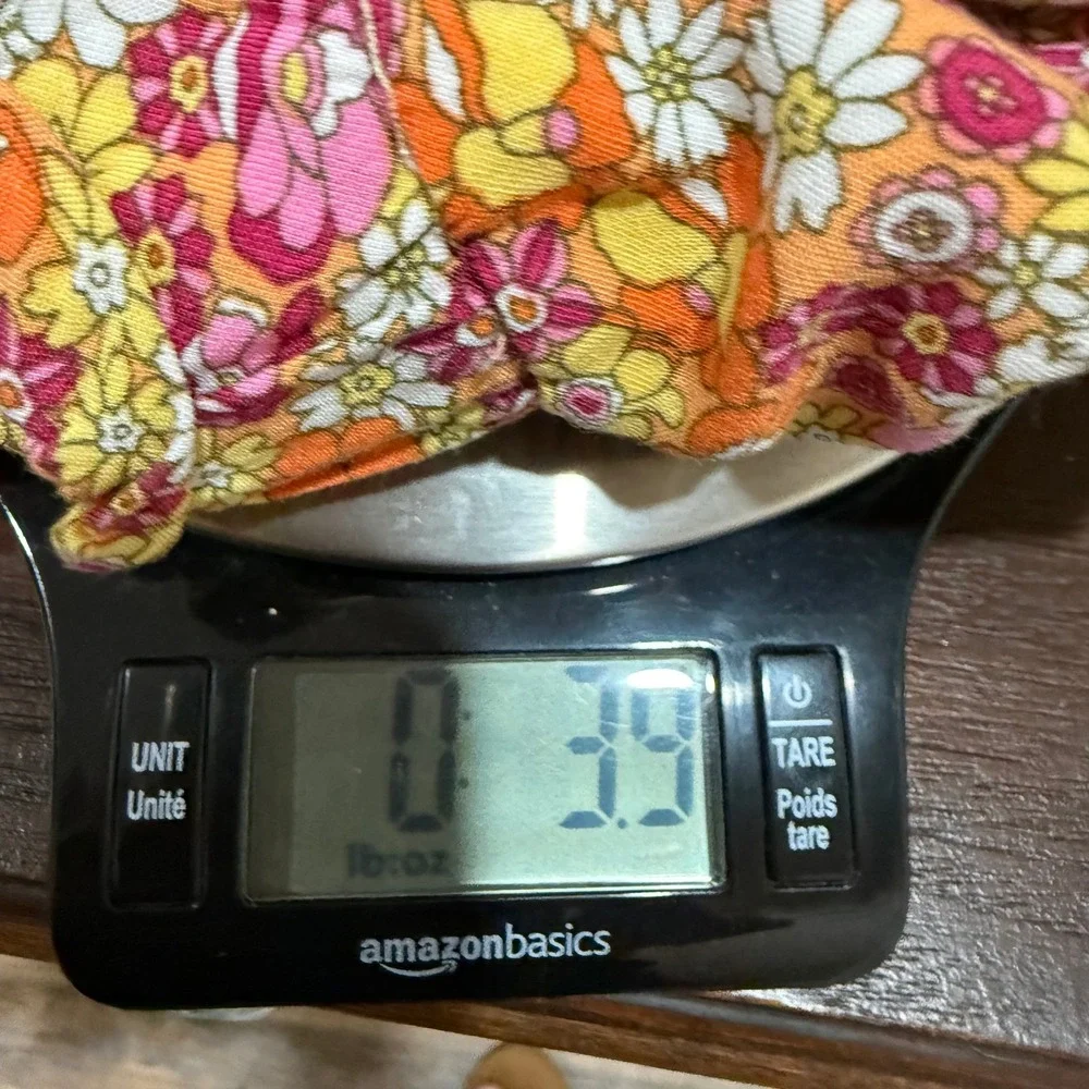 Wild Fable Womens Orange Floral Ruffle Hem Paperbag Waist Shorts Small Retro 70s